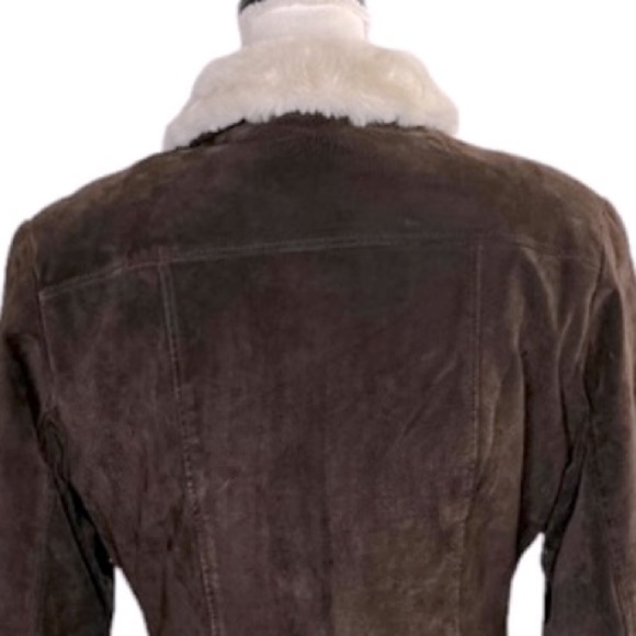 Maxima Wilsons The Leather Experts Suede Leather Fur Lined Full Zip Jacket - Picture 13 of 13